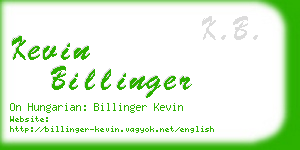 kevin billinger business card